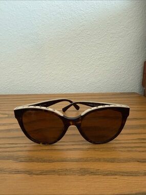 Chanel Tortoiseshell Cat Eye Sunglasses - Brown Lenses